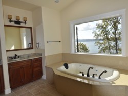 Custom Home Remodeling bath with a view
