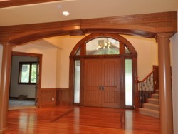 Custom Home Remodeling double door arched entry