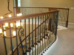 Custom Home Remodeling upstairs railing details